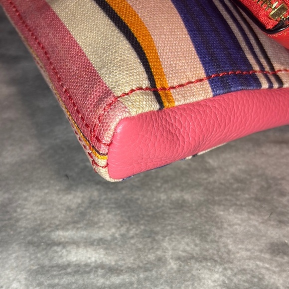 Kate Spade Stripe Crossbody Bag w/ Storybook Lining EUC - Picture 7 of 14